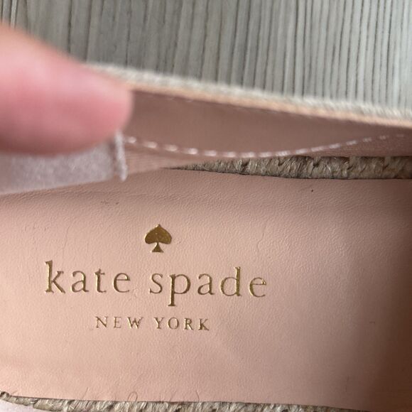 Kate Spade Grayson Beige Suede  Espadrilles Size 7 - Picture 8 of 14